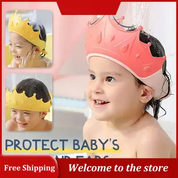 Natação Bebê Touca De Banho De Shampoo Ajustável Proteção Para Os Olhos Do Chefe De Água Cobertura De Cuidados Com O Bebê Lavar O Cabelo Touca De Banho Para Crianças De 0-6 Anos