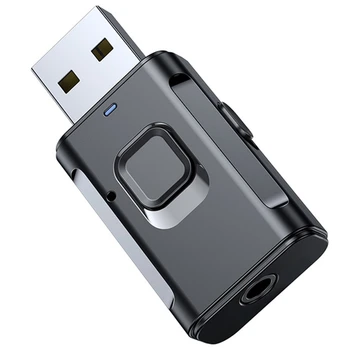 Bluetooth USB 5.0 Transmissor de Áudio do Receptor de Áudio USB Bluetooth Adaptador de Bluetooth do Carro Suporte de Receptor de Chamada