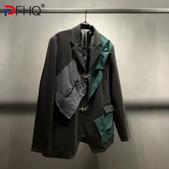 PFHQ Contraste de Cores Splicing Nicho de Design de Homens de paletó de Alta Qualidade 2023 Outono Personalidade Masculina, Moda Elegante Casaco Blazer