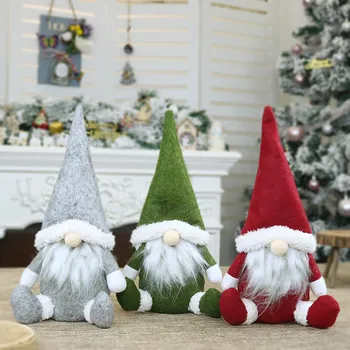 Natal Sem Rosto Gnome Santa Árvore De Natal Artesanal De Santa Pano Boneca De Presente De Aniversário Para A Casa De Férias De Natal Decoração