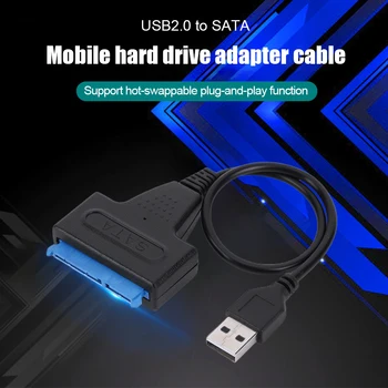 USB 2.0 Para SATA disco Rígido Adaptador de Cabo de Suporte a UASP 22pin Cabos de Computador Conectores de Até 6 Gbps para 2,5 Polegadas HDD SSD