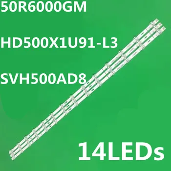 10TV=30PCS 14lamps Retroiluminação LED Strip Para Hisense 50h6g 50r6000gm 50r6000