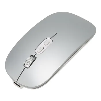 Mouse Bluetooth Silêncio Tipo C de Carregamento Duplo Modo de 2,4 G Mouse sem Fio com Luz Colorida para Macbook pro para Windows PC para Telefone