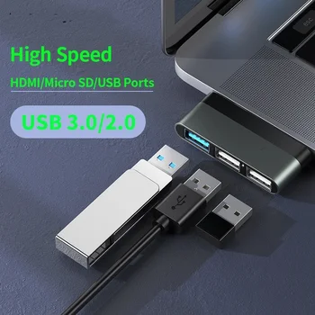 7SKL Tipo-C Cabo Mini Hub USB 3.0 2.0 Hub Multi USB Divisor de Adaptador Para iPad Pro/Portátil/Telemóvel/PC-USB Hub Expansor de Alta Velocidade