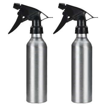 250ml de Alumínio do Frasco de Spray, Todos Vazios de Pulverização Garrafas à Prova de Vazamento de Névoa de Garrafa de Água para Soluções de Limpeza Plantas 2pcs