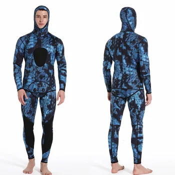 Neoprene Mergulho roupa de 3/5 mm de Inverno Aquecido Homens Capa de Surf Zíper Frontal Mergulho ou a caça Submarina com Capuz do traje de Mergulho 2023