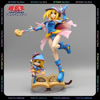 Yu-Gi-Oh! Figura de ação Preto Mágico Menina Kawaii Anime Figura de Estátua de 28cm de Pvc Figuras de Coleta de Modelo de Enfeites de brincar com bonecas e Brinquedos