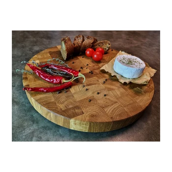 Final de grãos de carvalho tábua de corte com uma faca ímãs & antiderrapante almofadas/ tamanho Personalizado do OEM de ODM/ tábua de Madeira para cozinha