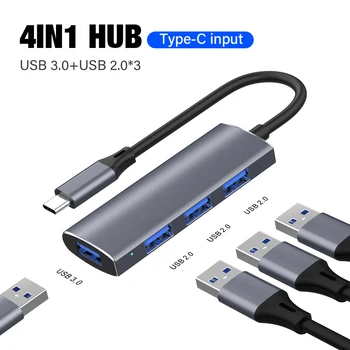 USB 3.0 Tipo C USB C HUB de Alta Velocidade 4 Porta Multi Divisor de Adaptador OTG Para Xiaomi Lenovo, HUAWEI Macbook Pro Ar, Pro Acessórios