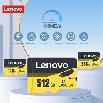 A Lenovo Micro TF/SD Cartão de 128 GB 256 GB 1 TB 2 TB de Memória SD Cartão de 512 GB de Memória Flash SD Cartões A2 Cartão do TF Para Tablet/Dash Cam/Câmara