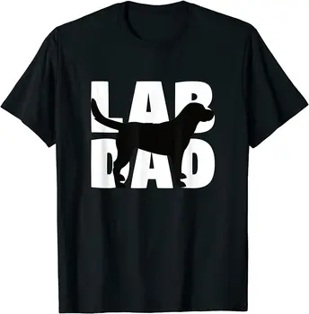 Laboratório de Pai Labrador Retriever Pai Presente para o Cão, os Pais, T-Shirt 100% Algodão, O Pescoço de Verão Casual Manga Curta T-shirt Mens Tamanho S-3XL