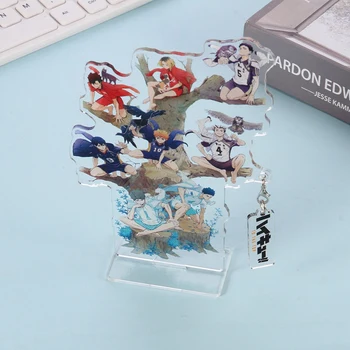 Anime Haikyuu Figuras Secretária Modelos de Placa de Acrílico com Suporte de Brinquedos de Figuras de Ação Secretária Decoração Enfeites 18CM