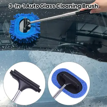 Telescópico Janela Escova de Limpeza Multi-funcional Limpador de pára-brisa do Carro Lavar o Carro Defogging Acessórios para Veículos