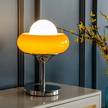 Quarto de Cabeceira Lâmpada de Iluminação interna de Decoração de Casa de Bauhaus Egg Tart Candeeiro de mesa No Estilo Antigo Lâmpadas Decorativas Sala de estar