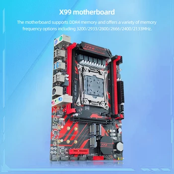 Nova marca X99 D4 DDR4 placa-Mãe LGA 2011-3 NVME M. 2 SSD SATA 3.0 Para o Xeon E5 V3 PCI Express 16X/4X Micro-ATX Estrutura