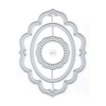 DzIxY Irregular Oval, Armação de Metal cortantes para Cartão fabricação de Papel de Relevo Corta Define Álbum de Artesanato 2023 Modelos de Estênceis