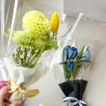 Só Rosa Pacote de Embalagem de Saco, Rosca Integrada Tubo em linha Reta Flor Saco, coreano Papel de Embrulho para as Flores, o Dia dos Namorados