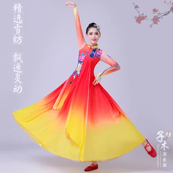 Hanfu mulheres de dança Clássica traje feminino fluindo Yangko dança traje de jasmim dança o terno