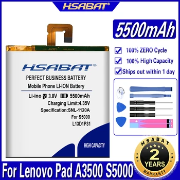 HSABAT 5500mAh L13D1P31 Bateria para Lenovo Pad A3500 S5000 S5000-H tab3 7 TB3 710i 710F tab 2 A7 A7-30 A7-10F A7-20F