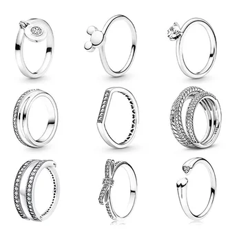 Jóias de 2023 popular de mulheres pulseira de prata 925, brincos adequado para DIY colar de missangas presente da jóia