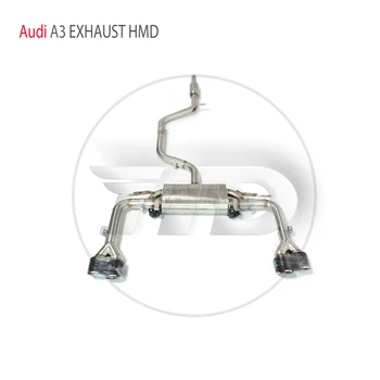HMD Aço Inoxidável Sistema de Exaustão de Desempenho Catback Para Audi A3 1.8 1.4 T T 2.0 T Auto Modificação Eletrônica Válvula de Escape