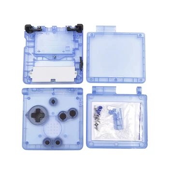 Substituição Transparente Clara de Habitação Conchas Casos de Peças de Reparo Kit para Gameboy Advance SP GBA SP Console