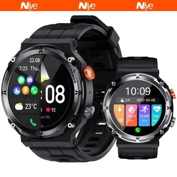 Niye Quente da Venda de Três a prova de Esportes ao ar livre Smart Watch Bluetooth 5.2 Chamada de Pulseira De 1,39 Polegadas Multi-função Relógio Profunda Impermeável