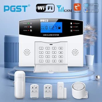 PGST PG505 Teclado de Alarme GSM Segurança 433MHz sem Fio Smart Home do Alarme de Assaltante de Sistema de Controle de APLICATIVO Detector de Movimento Sensor de Porta