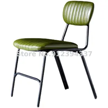 American retro industrial de estilo LOFT cadeira home luz de luxo cadeira de jantar designer restaurante cafe cadeira de couro
