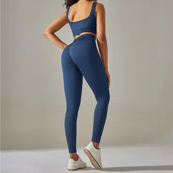 A Roupa Do Yoga Define As Mulheres Leggings De Cintura Alta E Top 2 Conjunto De Peças Sportswear Uniforme De Treino Treino De Fitness Roupas De Ginástica Desgaste