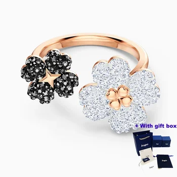 Floração anéis de diamante são elegantes e charmosos adequado para mulheres bonitas melhorar o seu temperamento e