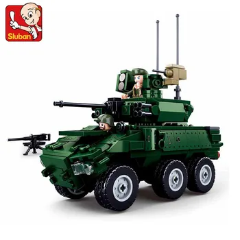 382Pcs Militar da Força Terrestre respectivamente ebrc viatura de Combate de Infantaria Blocos de Construção Criativos Carro de Guerra Carro Brinquedos Tijolos Meninos Brinquedos