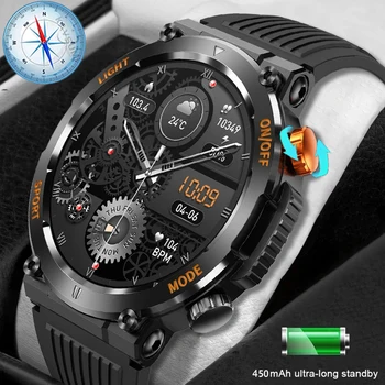 2023 exterior smartwatch para homens BT telefone 1.46 polegadas bússola do monitor de ritmo Cardíaco o sono tracker relógios 100sports modo de relógio de fitness