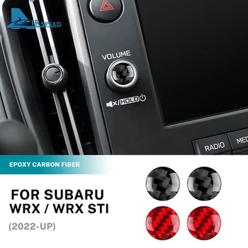 Real de Fibra de Carbono, Etiqueta Para a Subaru WRX/ WRX STI 2022 2023 Central do Ecrã de Controlo de Botão de Volume RHD LHD Acessórios de Decoração