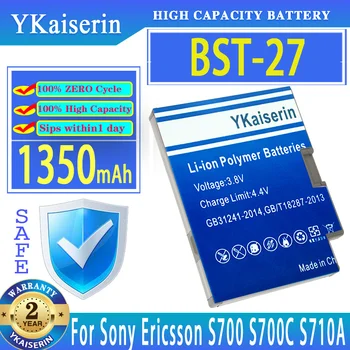 YKaiserin BST-27 de 1350mAh Bateria Para Sony Ericsson S700 S700C S710A Z600 Z608 S700i Z608c Bateria Batteria + Número de Rastreamento