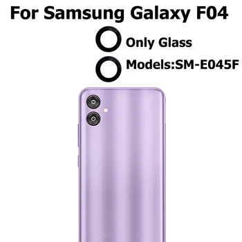Original Traseiro da Câmera Lente de Vidro Para Samsung Galaxy F04 Peças de Reposição Com Fita Adesiva SM-E045F