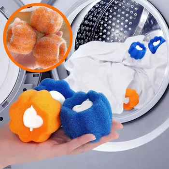 Máquina de lavar a Esponja de Limpeza Bola Pegajosa Cabelo Descontaminação de Lavandaria Anti enrolamento de Esponja de Lavar roupa Magia de Bola de Descontaminação