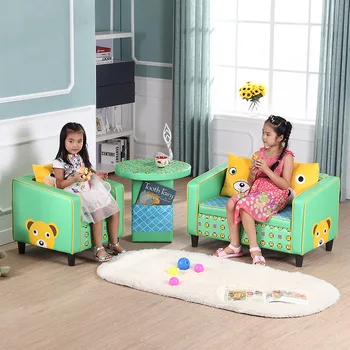 Móveis para crianças sofá cartoon combinação bebê sofá cadeira bonitinho sofá pode ser armazenado