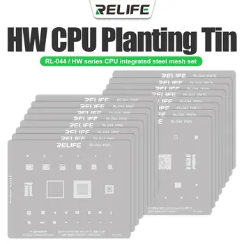 RELIFE RL-044 16Pcs Para Huawei BGA Reballing Estêncil Definir Modelo de Telefone Móvel Chipest Lata de Plantação de Estêncil Kit de Ferramentas de Reparo