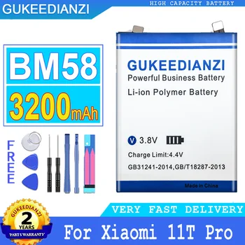 3200mAh GUKEEDIANZI Bateria BM58 Para Xiaomi Misturar 4 Mix4 11T Pro 11TPro 5G Grande Poder de Telefone Móvel Bateria