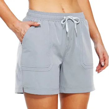 Summer Shorts Calças Mulheres De Verão Bermuda Curta De Tamanho Grande, Solto Esportes Fundos De Elástico De Perna Reta Respirável Sweatshorts