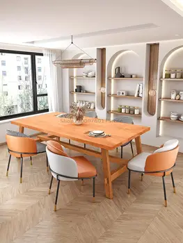 O Nordic light luxo cadeira de jantar de casa encosto tecido minimalista maquiagem presidente italiano moderno houndstooth fezes mesa de jantar