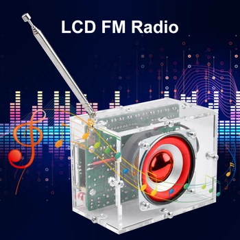 DIY Rádio Eletrônica do Kit RDA5807 Digital, Receptor de Rádio FM 87-108MHZ Componente de Solda Projeto de Prática de Piscamento do DIODO emissor de Luz