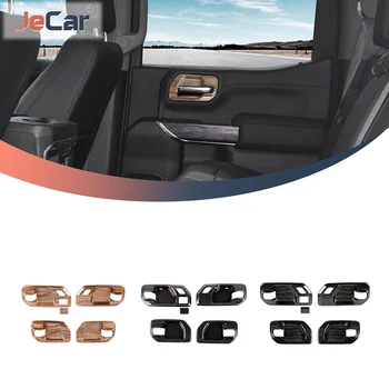 JeCar ABS, Porta de Carro Interior Tigela Guarnição Autocolante de Decoração de Capa Para o Chevy Silverado 2019-2022/GMC-SERRA 2019-2022 Acessórios do Carro
