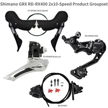 Shimano GRX RX400 Shifter+Freio+Desviador Dianteiro+Desviador Traseiro 2x10 Velocidade de Bicicleta Grupo Moto Grupo de ciclismo Grupo