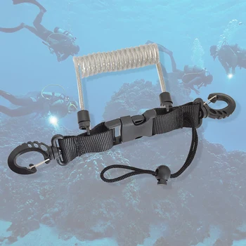 TPU de Mergulho Anti-lost Câmara Amarra Multifuncional Espiral da Mola de Bobina de Câmeras Console de Corda Resistente ao Desgaste e Acessórios de Esportes