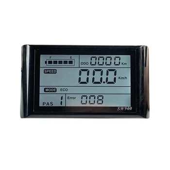 Ebike SW900 Display LCD de Controle Bicicleta Elétrica Medidor de Velocidade SM Ficha de Registro de Instrumento de Controle/Configuração 24-72V