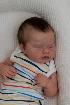 20 Polegadas De Corpo Inteiro De Olhos Fechados Loulou Reborn Baby Doll Com Enraizada Cabelo Realista Bebê Recém-Nascido Menino Ou Menina Para Escolher