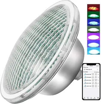 Associação do DIODO emissor de Iluminação Subaquática 12 V RGB PAR56 Iluminação da Piscina de Luz de Controlo do Bluetooth IP68 32 Efeitos de Luz Mudando de Cor