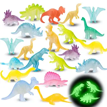 16pcs/bag duplo Mini Luminosa Dinossauros que Brilham no Escuro, Dino Brinquedos Tratar as Crianças da Festa de Aniversário de Favores Menino Menina Presentes
